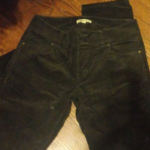 Black stretchy corduroy jeans
